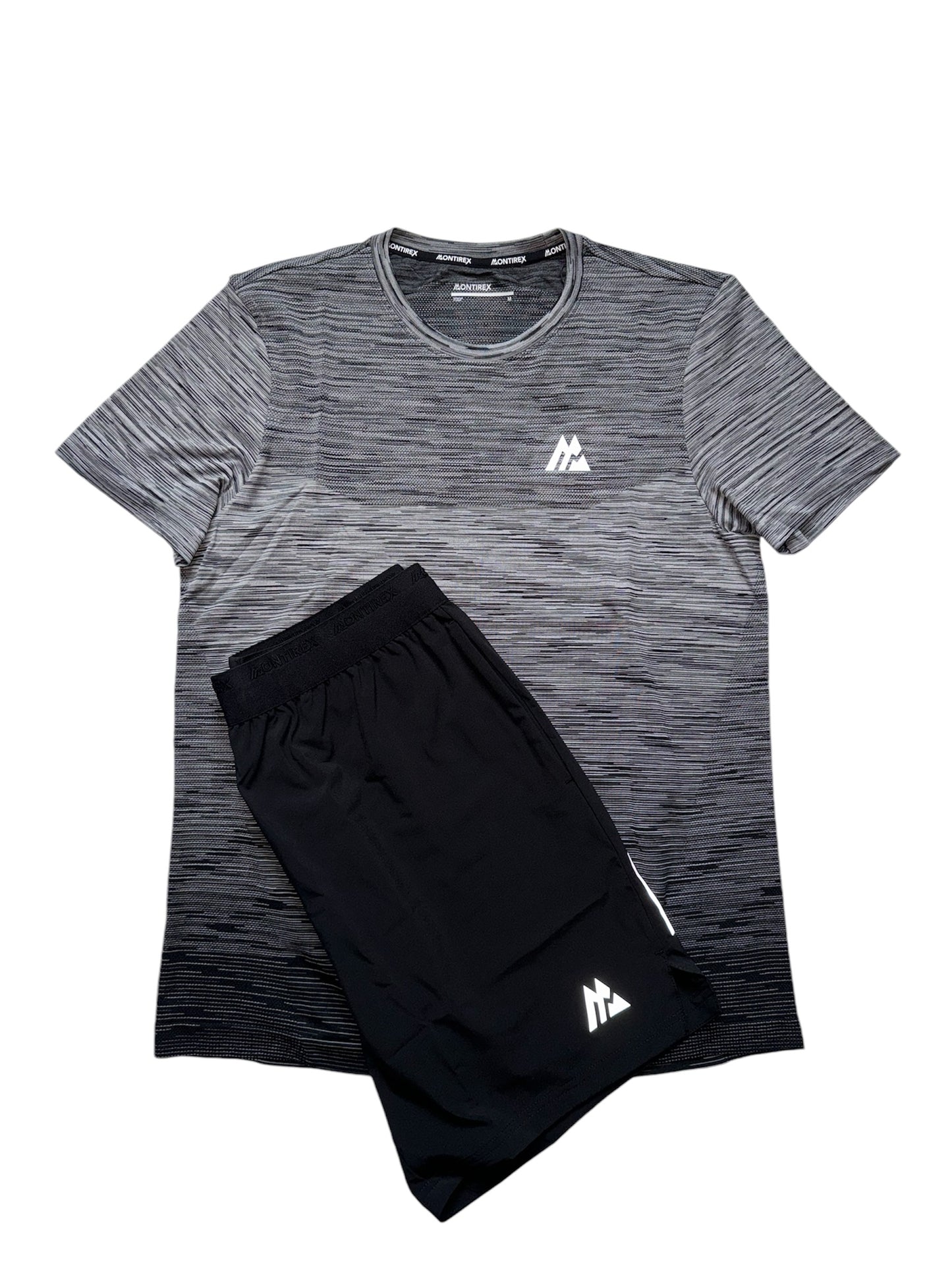 Montirex Black/Grey Seamless Trail T-Shirt & Fly 2.0 Shorts Set